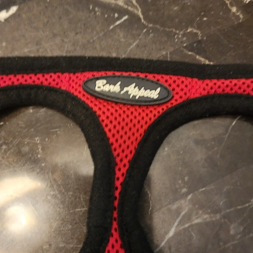 Bark Appeal Step In Pet Harness in Red Size Small